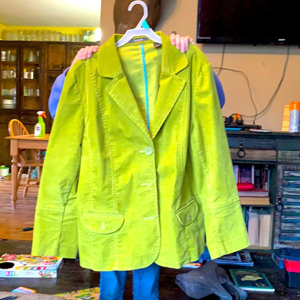 Olive Green Corduroy Blazer